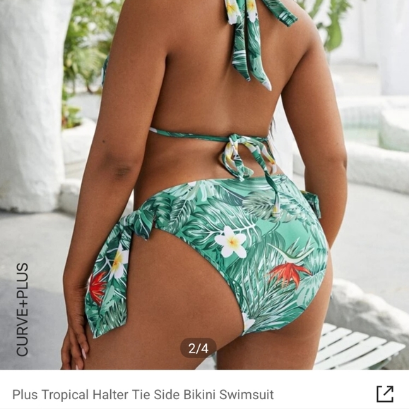 Tropical halter tie side bikini bottoms - Picture 7 of 8